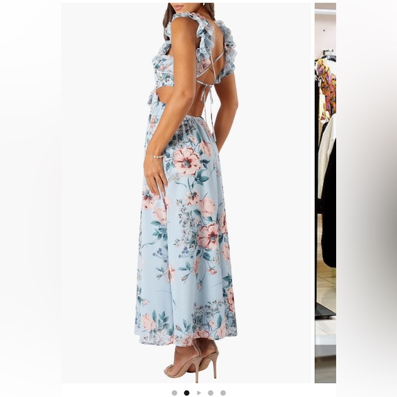 Petal & Pup Blue Sweetheart Maxi Sundress - Picture 2 of 3